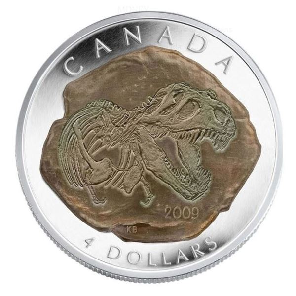 2009 1/2OZ CANADA $4  DINOSAUR COLLECTION