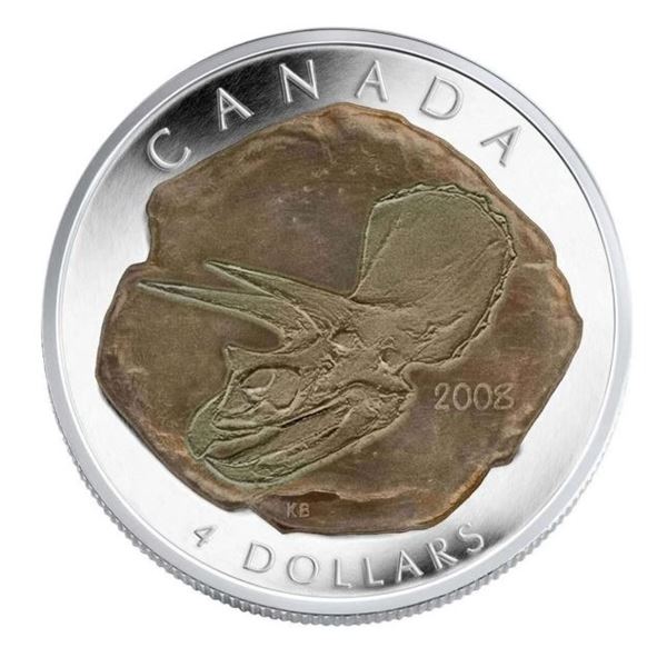 2008 1/2OZ CANADA $4 DINOSAUR COLLECTION