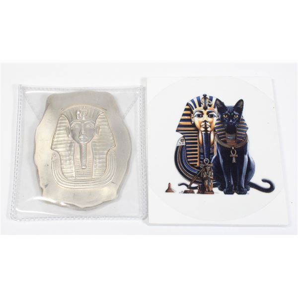 5 OZ ARGENTIA SILVER ART BARKING TUT