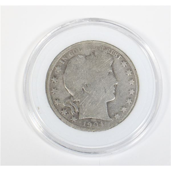 1904 BARBER HALF DOLLAR 90% SILVER
