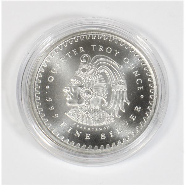 1/4 OZ AZTEC CALENDAR SILVER ROUND