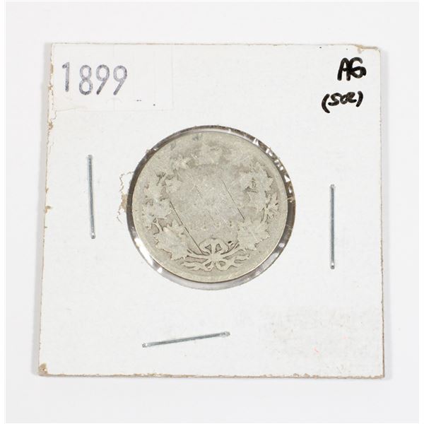 1899 H CANADA 25 CENT 92.5% SILVER