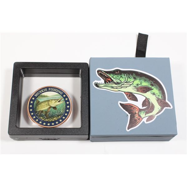 MUSKIE FISHING PIKE 1 OZ .999 FINE COPPER