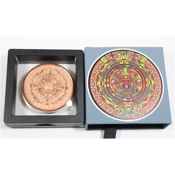 AZTEC CALENDAR 2 OZ .999 COPPER ROUND