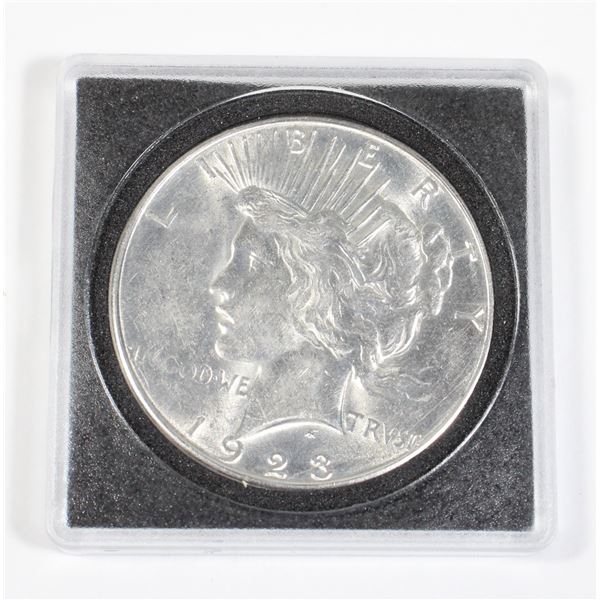 1923 U.S. PEACE DOLLAR90% SILVER .77344 TROY OZ