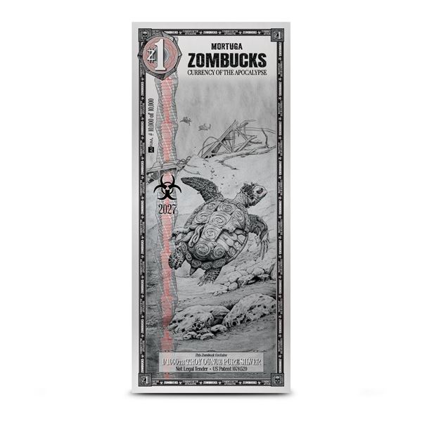 MORTUGA 2026 1/1000 OZ ZOMBUCKS SILVER NOTE