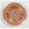 Image 1 : ZOMBUCKS KANGARUIN 1 OZ COPPER ROUND