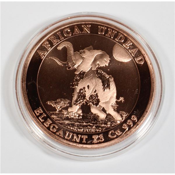 ZOMBUCKS ELEGAUNT 1 OZ COPPER ROUND