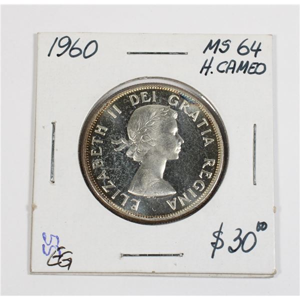 1960 CANADA HALF DOLLAR GRADED SILVER