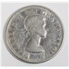 Image 2 : 1957 CANADA HALF DOLLAR CIRCULATED SILVER COIN.