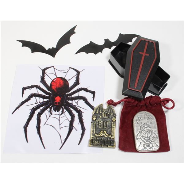 2 OZ MONARCH VAMPIRE TOMBSTONE .999 SILVER