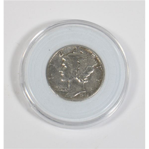 1940 U.S. MERCURY DIME 90% SILVER. .0723 OZ
