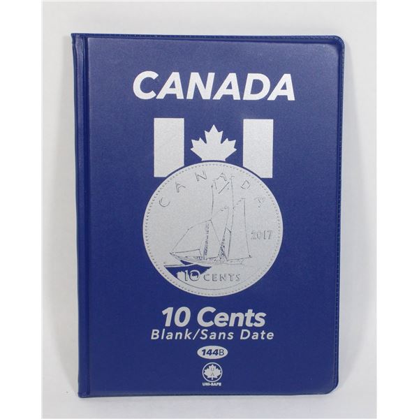 UNI SAFE CANADA 10 CENTS BLUE COIN FOLDER