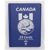 Image 1 : UNI SAFE CANADA 25 CENTS BLUE COIN FOLDER