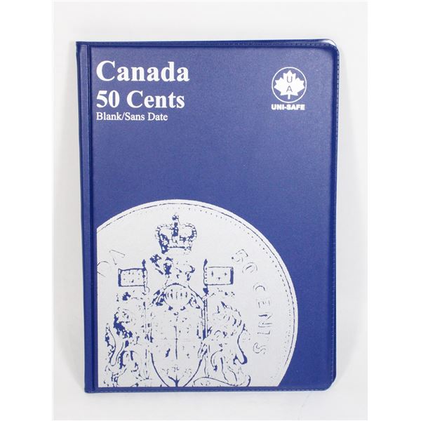 UNI SAFE CANADA 50 CENT BLUE COIN FOLDER