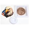 Image 1 : 5 OZ EAGLE COPPER ROUND IN FLOATING DISPLAY
