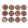 Image 2 : 12 1 OZ COPPER ROUNDS COMPLETE ZODIAC SET IN