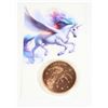 Image 1 : 1 OZ UNICORN COPPER ROUND IN CAPSULE WITH
