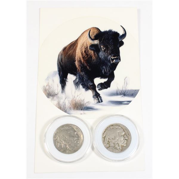 1937 AND 1926 U.S. BUFFALO HEAD NICKEL COMES