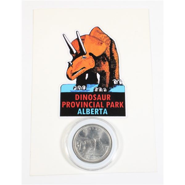 1992 CANADA 25 CENT ALBERTA COIN BU COMES