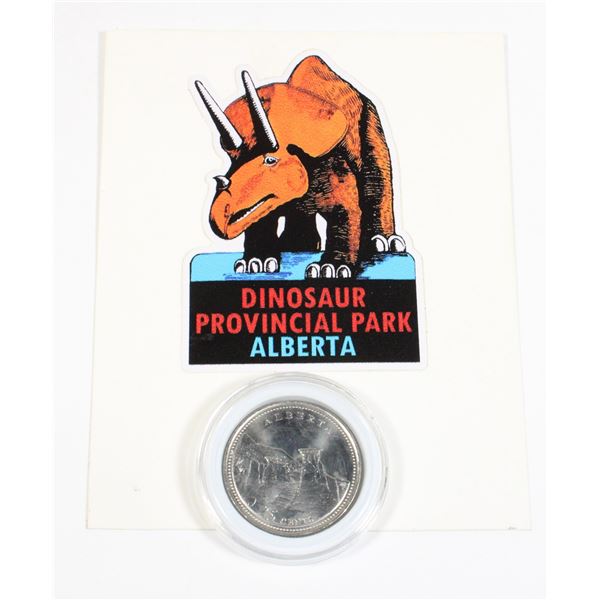 1992 CANADA 25 CENT ALBERTA COIN BU COMES