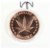 Image 2 : CANNABIS 1 OZ .999 FINE COPPER IN CAPSULE
