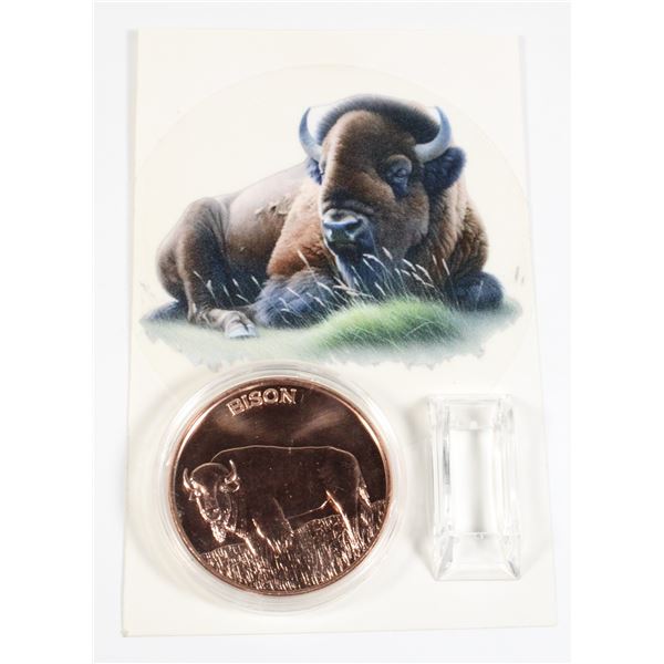 BISON 1 OZ .999 FINE COPPER IN CAPSULE WITH