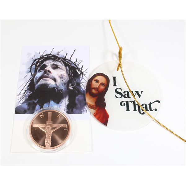 CRUCIFIXION 1 OZ .999 FINE COPPER