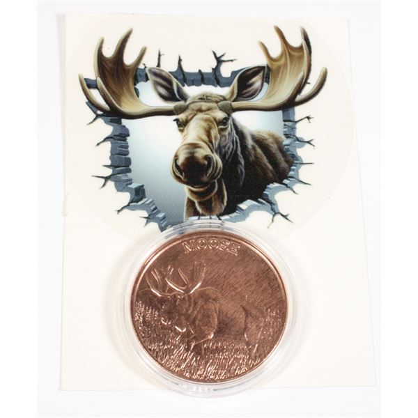 MOOSE 1 OZ. .999 FINE COPPER IN CAPSULE WITH