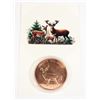 Image 1 : WHITE TAILED DEER 1 OZ .999 FINE COPPER IN CAPSULE