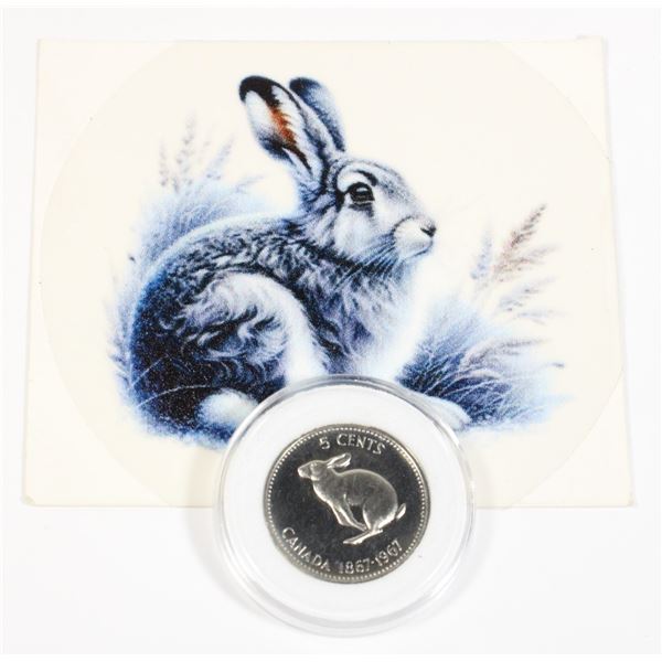 1967 CANADA PROOF LIKE NICKEL IN CAPSULE WITH