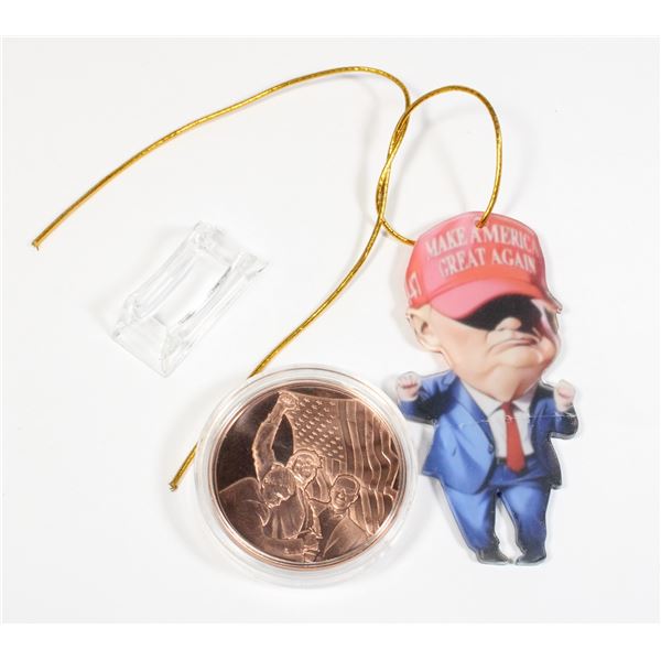 TRUMP FIGHT 1 OZ FINE COPPER ROUND IN CAPSULE