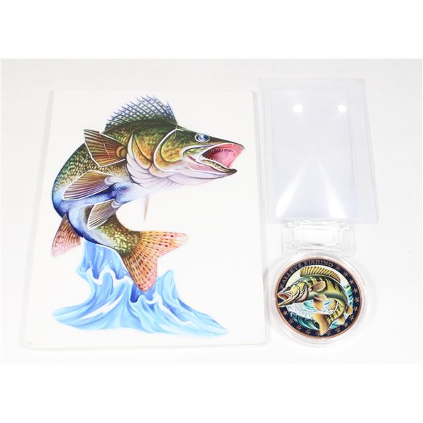 WALLEYE 1 OZ .999 FINE COLOURED COPPER