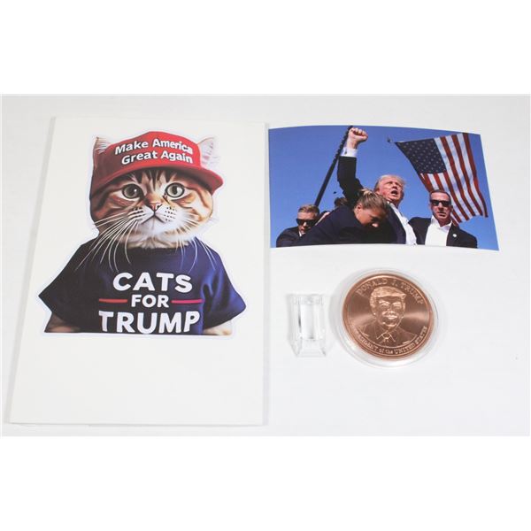 2 OZ TRUMP COPPER ROUND COMES IN CAPSULE WITH
