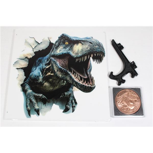 1 OZ TYRANNOSAURUS REX COPPER ROUND