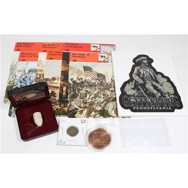 1 OZ GETTYSBURG COPPER ROUND COMES IN CAPSULE