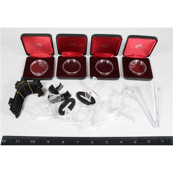 LOT OF ASSORTED EASELS FOUR SLIGHTLY USED