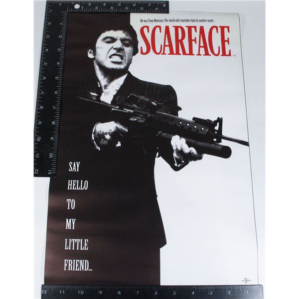 SCARFACE POSTER COMES IN PLASTIC TUBE