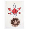 Image 1 : 1 OZ 999 CANNABIS COPPER ROUND IN