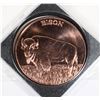 Image 2 : 1 OZ 999 BISON COPPER ROUND IN