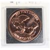 Image 2 : 1 OZ 999 BISON COPPER ROUND IN