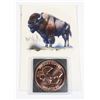 Image 1 : 1 OZ 999 BISON COPPER ROUND IN