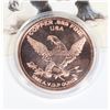 Image 3 : 1 OZ 999 TYRANNOSAURUS REX COPPER ROUND IN