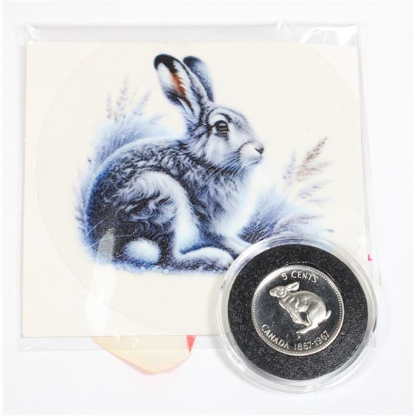 1967 CENTENNIAL NICKEL PROOF LIKE COMES WITH