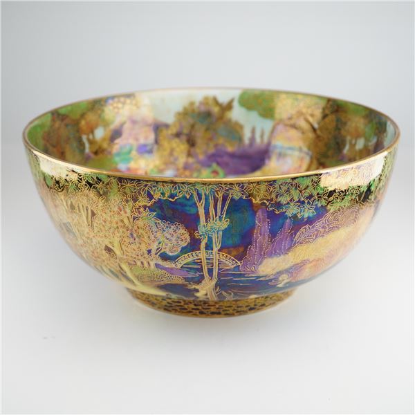 A Wedgwood Fairyland Lustre Imperial Bowl, Woodland Bridge Z4968