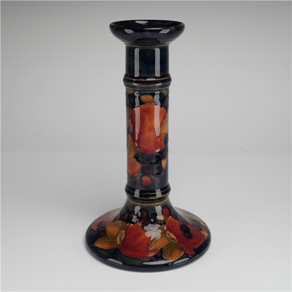 Moorcroft Pottery by William Moorcroft Candlestick, Pomegranate