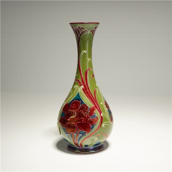 Macintyre Moorcroft Red and Green Florian Small Vase