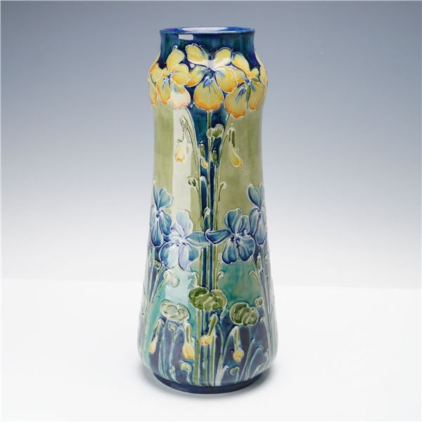 William Moorcroft Large Rare Florian Vase, Violet