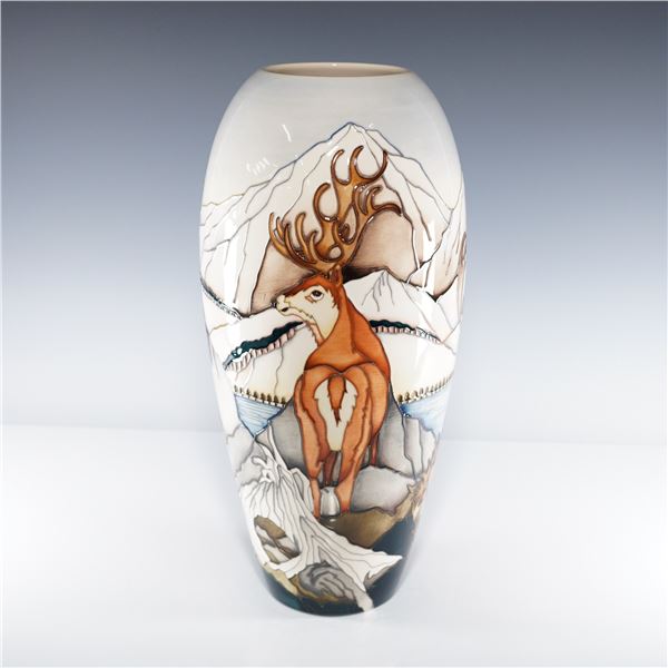 Moorcroft Pottery by Anji Davenport Trial Vase, Highland Stags