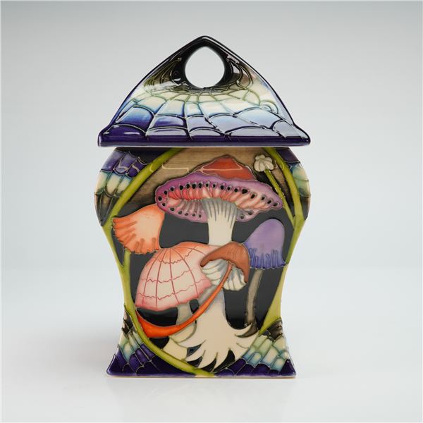 Moorcroft Pottery by Vicky Lovatt Lidded Box, Twilight Bonnets